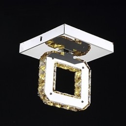 Plafonnier en cristal et métal contemporain moderne