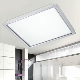 Plafonnier intégré avec panneau lumineux et bordure blanche