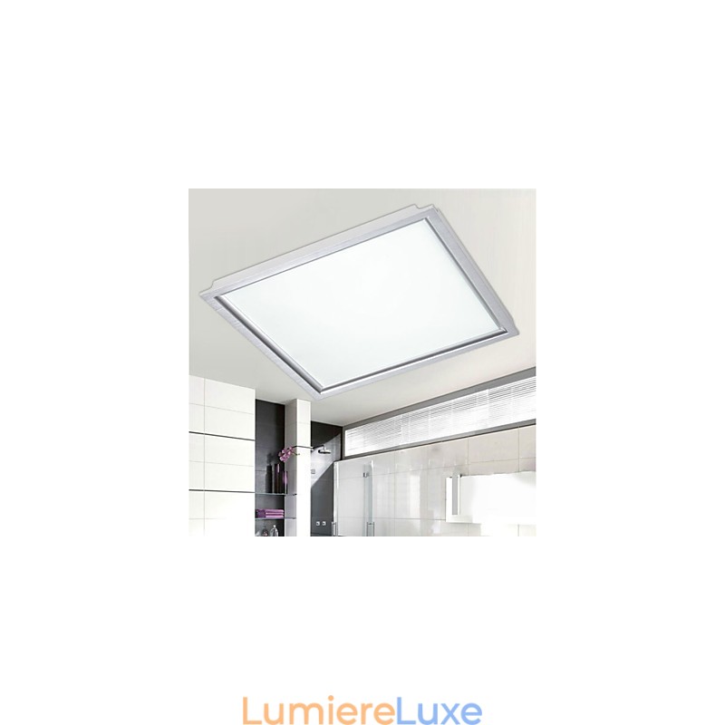 Plafonnier intégré avec panneau lumineux et bordure blanche