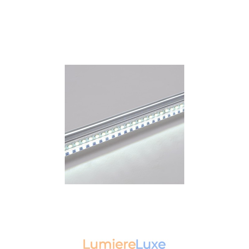 Plafonnier intégré avec panneau lumineux et bordure blanche