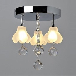 Plafonnier en cristal et métal contemporain moderne
