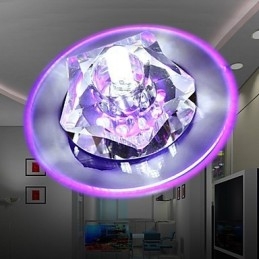Plafonnier moderne contemporain en cristal chromé