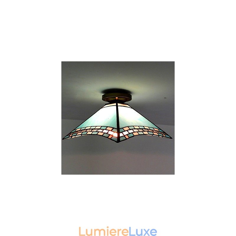 Lampe de porche méditerranéenne à queue d'aronde de 29,5 cm pour absorber la lumière du dôme
