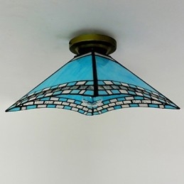 Lampe de porche méditerranéenne à queue d'aronde de 29,5 cm pour absorber la lumière du dôme