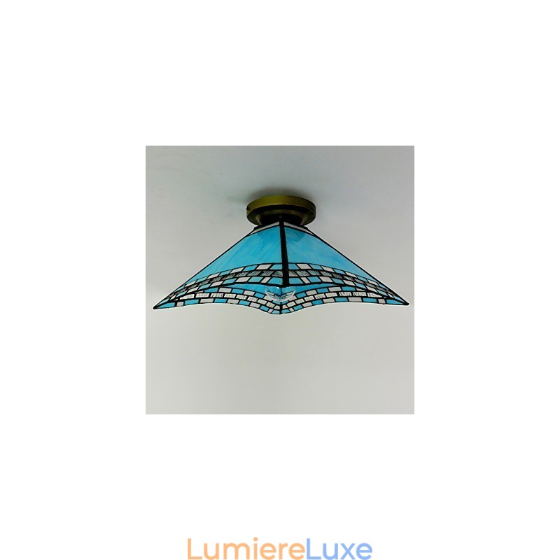 Lampe de porche méditerranéenne à queue d'aronde de 29,5 cm pour absorber la lumière du dôme