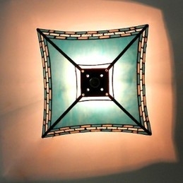 Lampe de porche méditerranéenne à queue d'aronde de 29,5 cm pour absorber la lumière du dôme