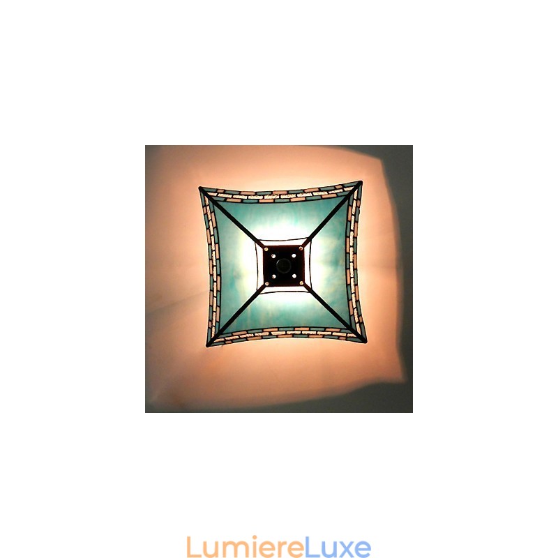 Lampe de porche méditerranéenne à queue d'aronde de 29,5 cm pour absorber la lumière du dôme