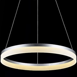 Suspension ronde en acrylique moderne, luminaires de plafond luxueux à anneau unique