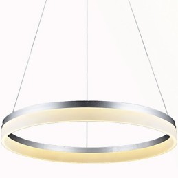 Suspension ronde en acrylique moderne, luminaires de plafond luxueux à anneau unique