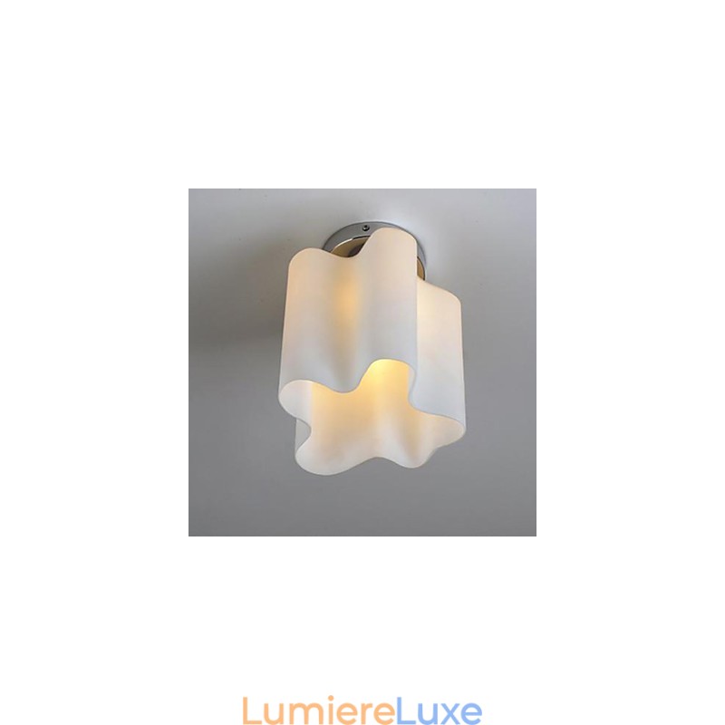 Lampes frontales et lanternes en verre avec suspension en forme de dôme absorbant les nuages