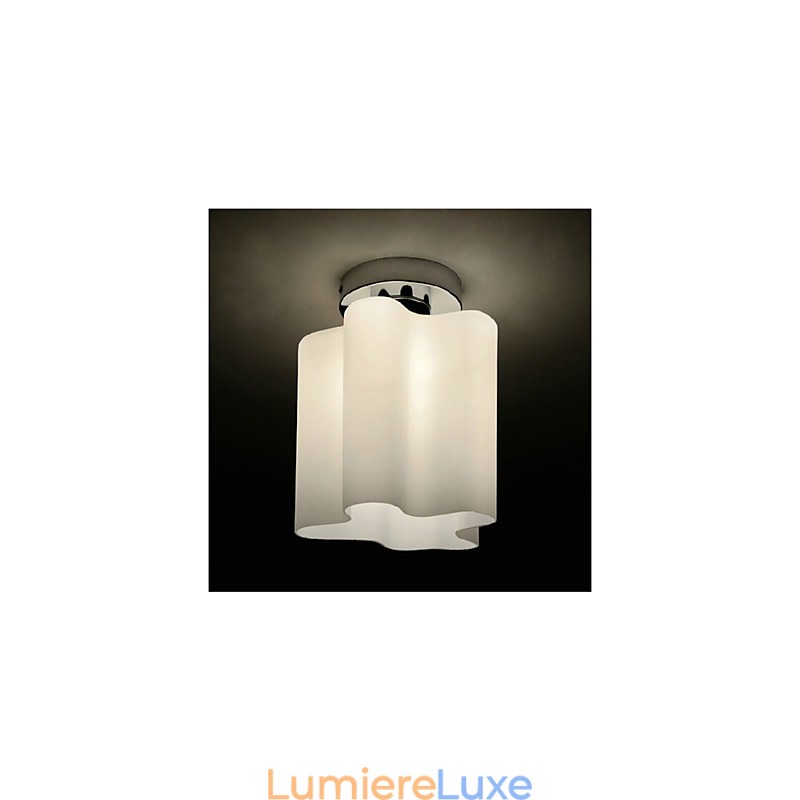 Lampes frontales et lanternes en verre avec suspension en forme de dôme absorbant les nuages