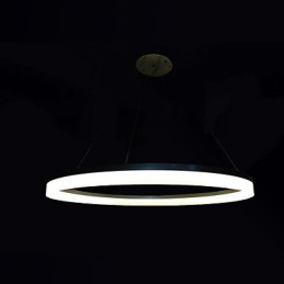 Suspension ronde en acrylique moderne, luminaires de plafond luxueux à anneau unique