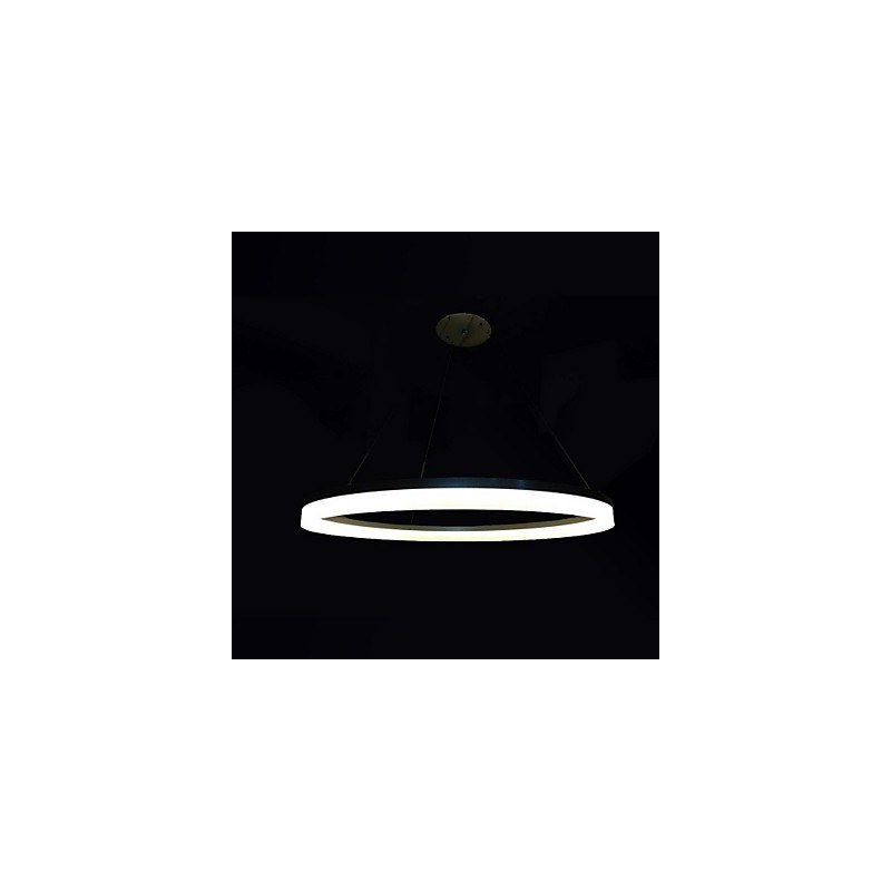 Suspension ronde en acrylique moderne, luminaires de plafond luxueux à anneau unique