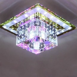 Plafonnier en cristal, spot SMD 3 W, lampe créative, tube lumineux coloré, plafonnier