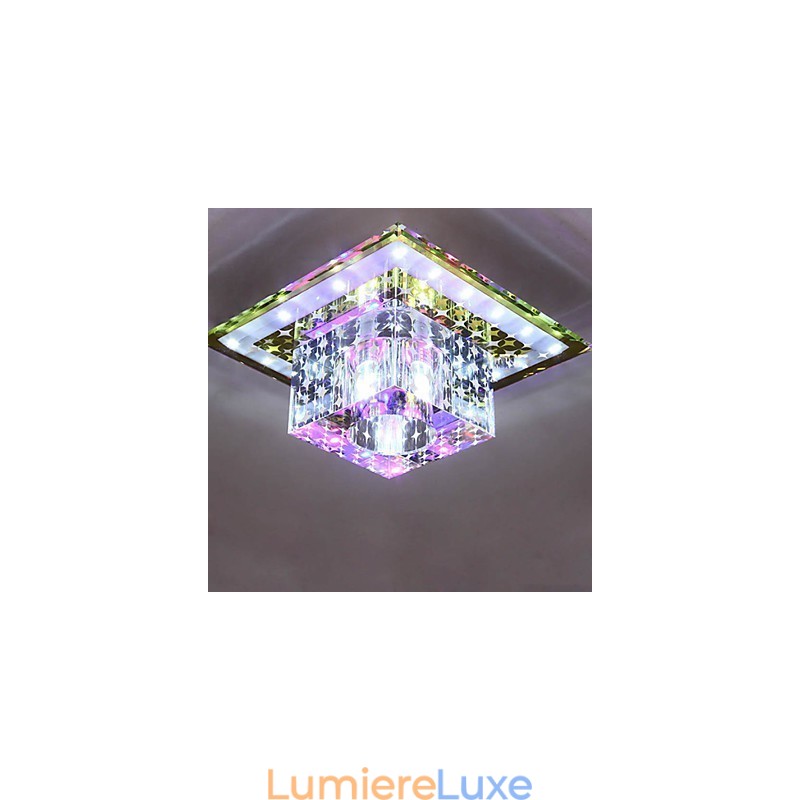 Plafonnier en cristal, spot SMD 3 W, lampe créative, tube lumineux coloré, plafonnier