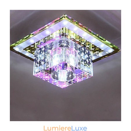 Plafonnier en cristal, spot SMD 3 W, lampe créative, tube lumineux coloré, plafonnier Plafonnier en cristal, spot SMD 3 W, lampe créative, tube lumineux coloré, plafonnier