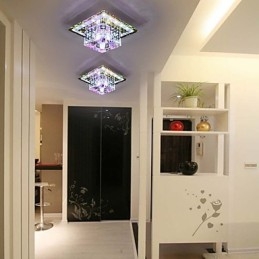 Plafonnier en cristal, spot SMD 3 W, lampe créative, tube lumineux coloré, plafonnier