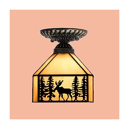 Lampe de Noël en forme de dôme absorbant en vitrail, style européen rural et créatif Lampe de Noël en forme de dôme absorbant en vitrail, style européen rural et créatif