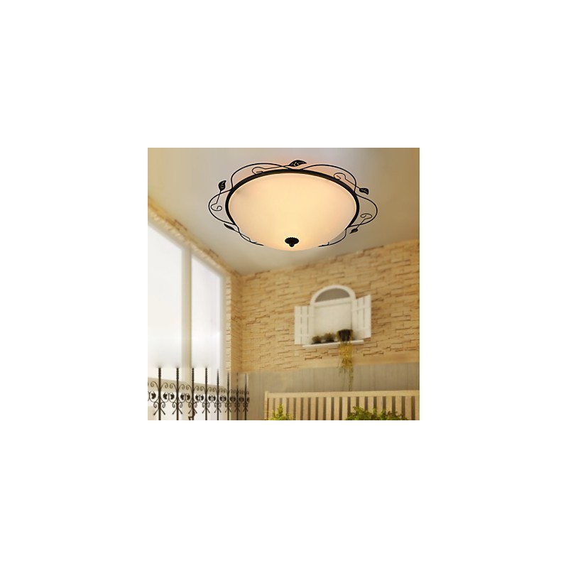 Lampe dôme absorbante de style rural classique de type européen de 32 cm