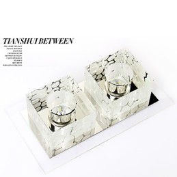 Plafonnier en cristal 27 x 15 x 5 cm, spot SMD 6 W, lampe créative, tube lumineux coloré, éclairage dôme