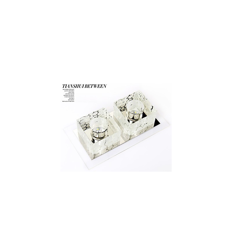 Plafonnier en cristal 27 x 15 x 5 cm, spot SMD 6 W, lampe créative, tube lumineux coloré, éclairage dôme