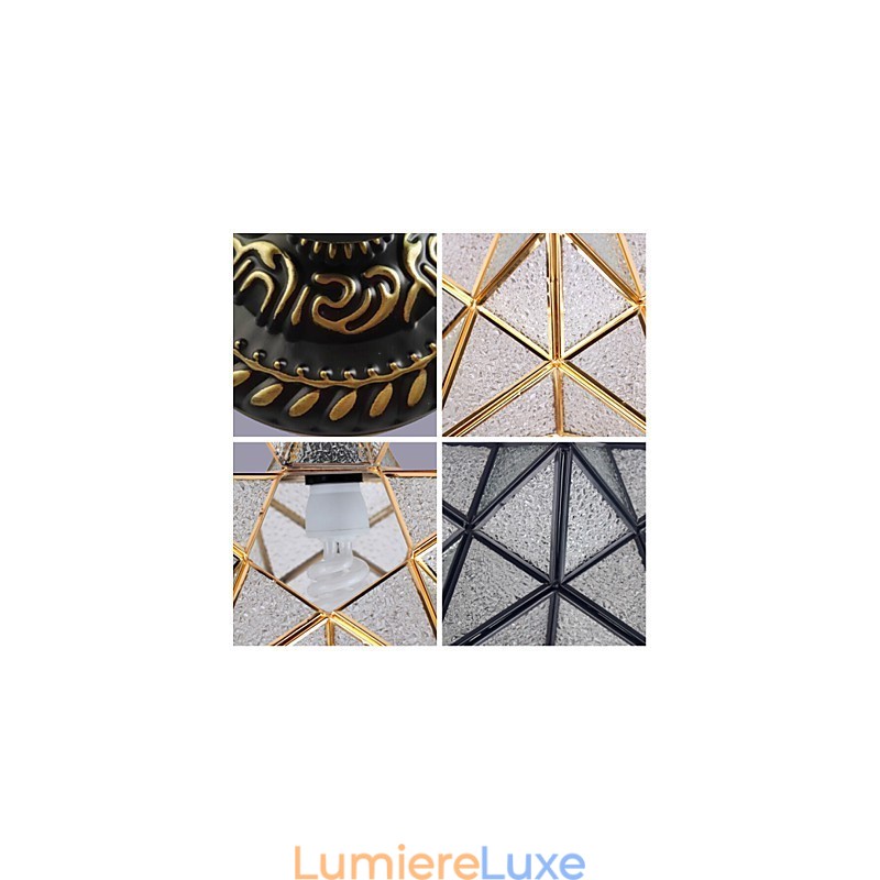Étoiles en vitrail des arts créatifs ruraux européens pour absorber la lumière des lampes à dôme