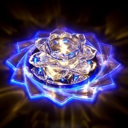 Mini plafonnier en cristal 20 x 8,5 cm, 3 W, lampe créative, tube lumineux coloré, carré, dôme