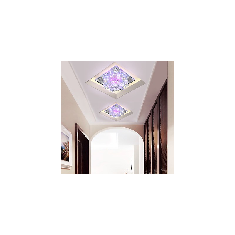 Lampe carrée anti-variole en cristal, lampe créative en forme de dôme