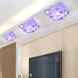 Lampe carrée anti-variole en cristal, lampe créative en forme de dôme