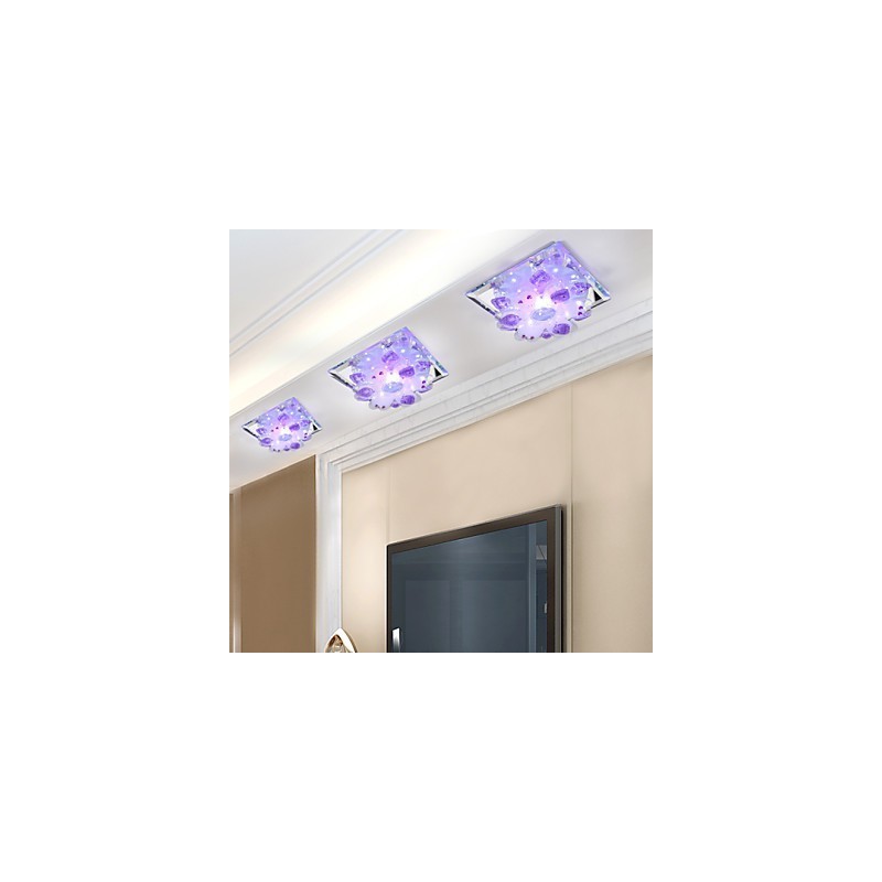 Lampe carrée anti-variole en cristal, lampe créative en forme de dôme