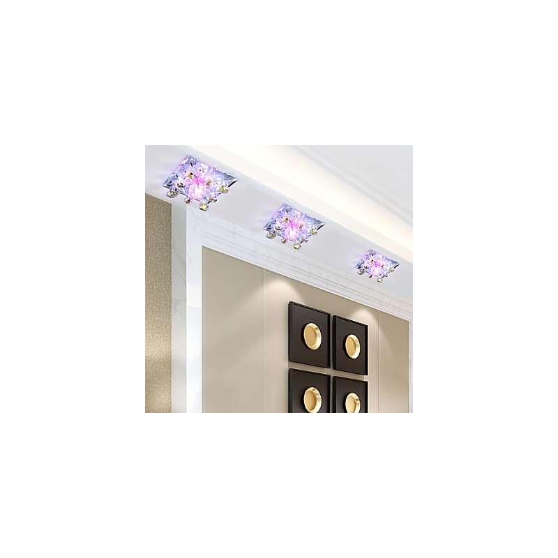 Lampe carrée anti-variole en cristal, lampe créative en forme de dôme