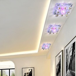 Lampe carrée anti-variole en cristal, lampe créative en forme de dôme