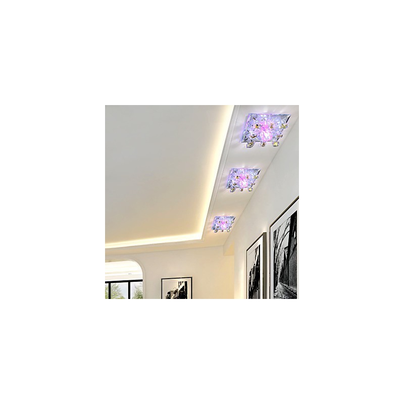 Lampe carrée anti-variole en cristal, lampe créative en forme de dôme
