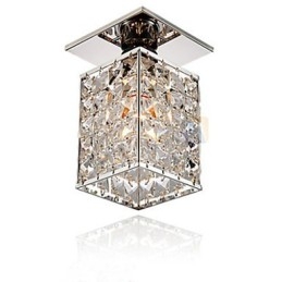 Plafonnier en métal électroplaqué cristal contemporain moderne
