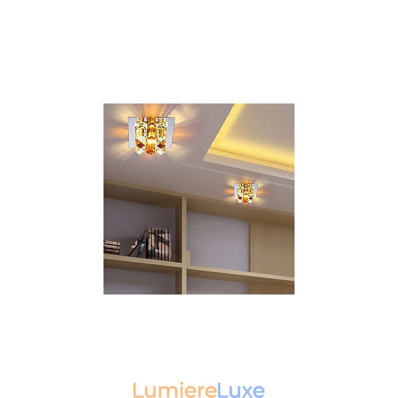 Lampe en cristal SMD CreativeTube 12 x 4,5 cm, spot absorbant la lumière du dôme