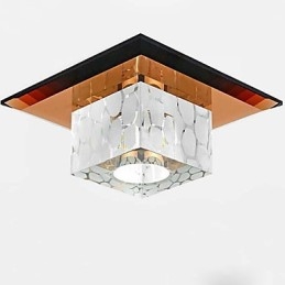 Mini plafonnier en cristal 3 W, lampe créative, tube lumineux coloré, carré, dôme