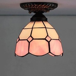 Lampe dôme absorbante en verre teinté, style européen rural créatif, 17 pièces