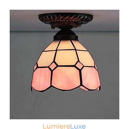 Lampe dôme absorbante en verre teinté, style européen rural créatif, 17 pièces Lampe dôme absorbante en verre teinté, style européen rural créatif, 17 pièces