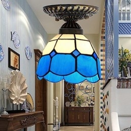 Lampe dôme absorbante en verre teinté, style européen rural créatif, 17 pièces