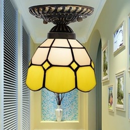 Lampe dôme absorbante en verre teinté, style européen rural créatif, 17 pièces