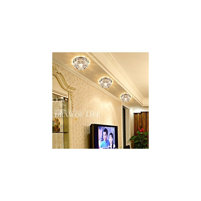 Plafonnier en cristal, spot SMD 3 W, lampe créative, absorbe la lumière du dôme