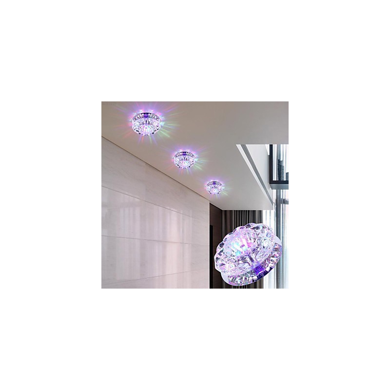 Plafonnier en cristal, spot SMD 3 W, lampe créative, absorbe la lumière du dôme