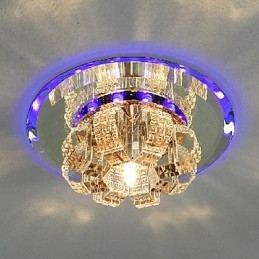 Plafonnier en cristal électroplaqué contemporain moderne