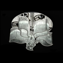 Plafonnier moderne et contemporain en métal chromé