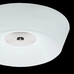 Plafonnier moderne contemporain en métal chromé de 77 W