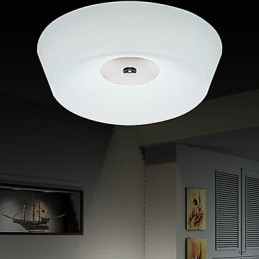 Plafonnier moderne contemporain en métal chromé de 77 W