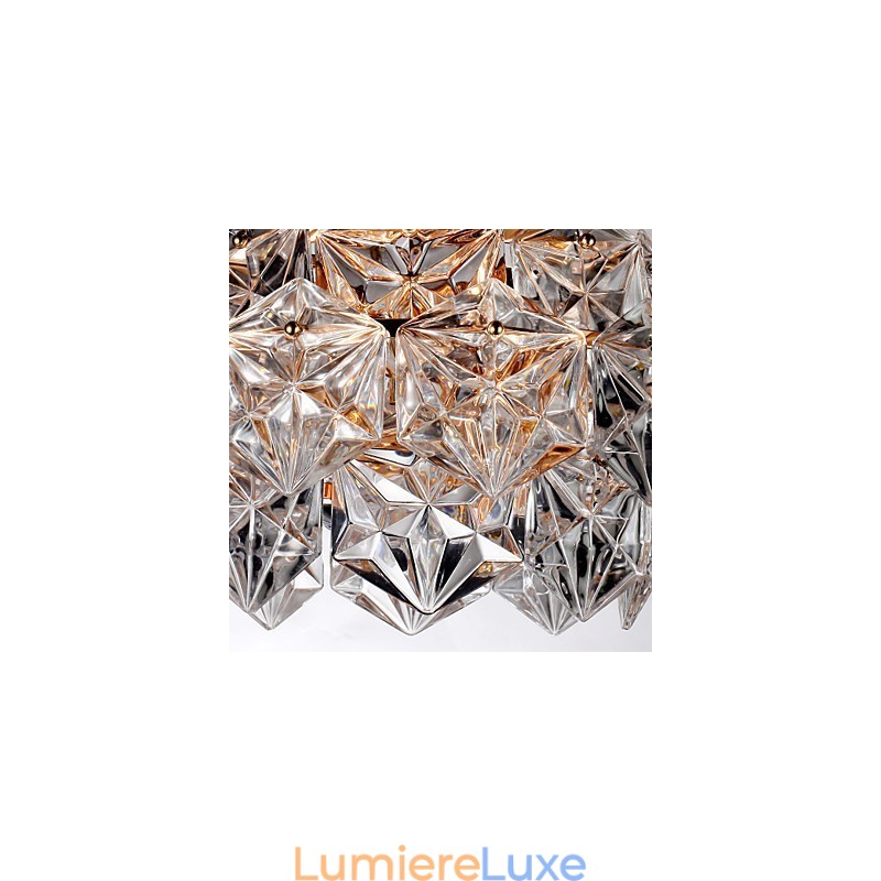 Lustre en cristal contemporain moderne, autres lustres en cristal, luminaires suspendus, montage encastré