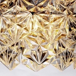 Lustre en cristal contemporain moderne, autres lustres en cristal, luminaires suspendus, montage encastré