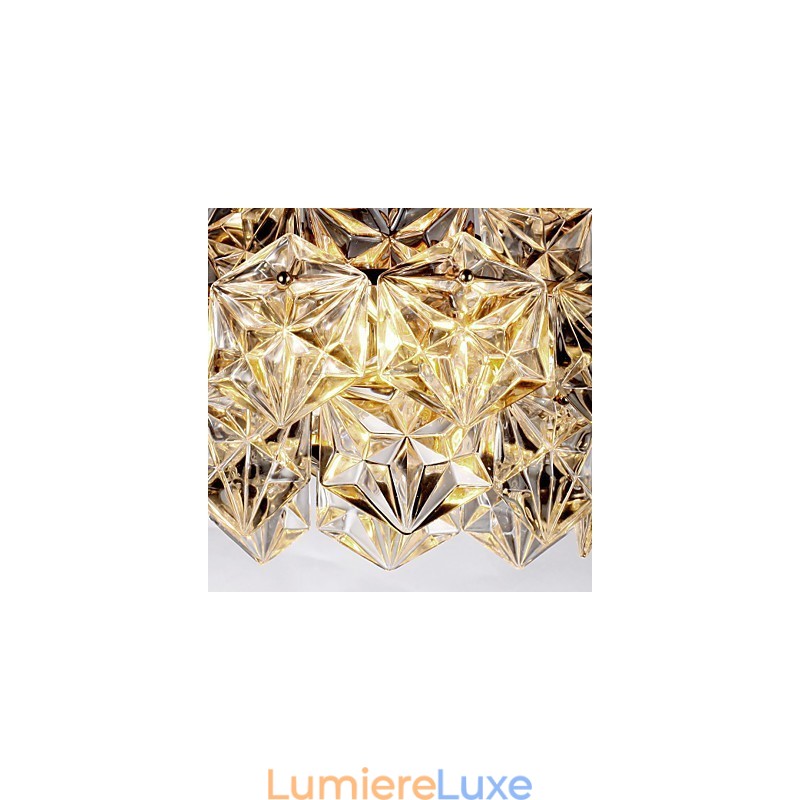 Lustre en cristal contemporain moderne, autres lustres en cristal, luminaires suspendus, montage encastré