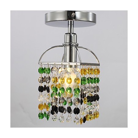 Plafonnier en métal électroplaqué cristal contemporain moderne Plafonnier en métal électroplaqué cristal contemporain moderne